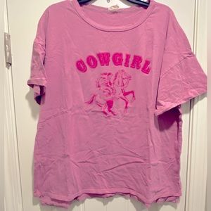 Cowgirl oversized graphic tee